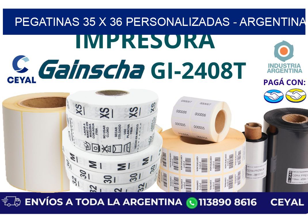 pegatinas 35 x 36 personalizadas - Argentina