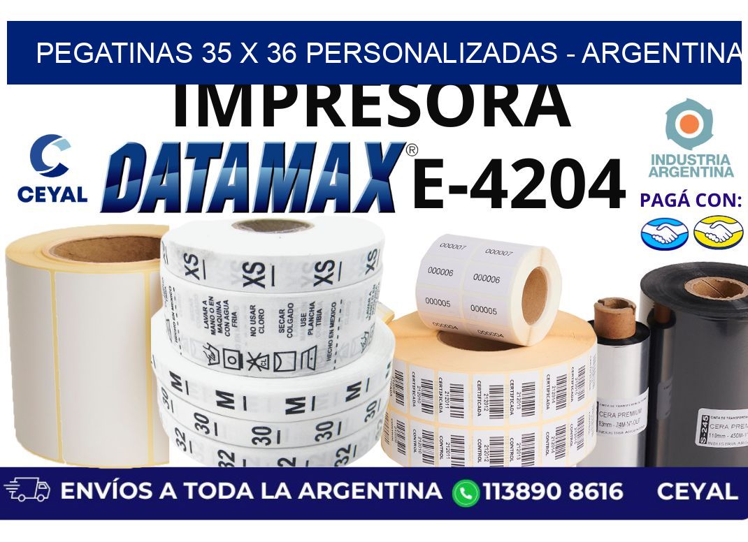 pegatinas 35 x 36 personalizadas - Argentina