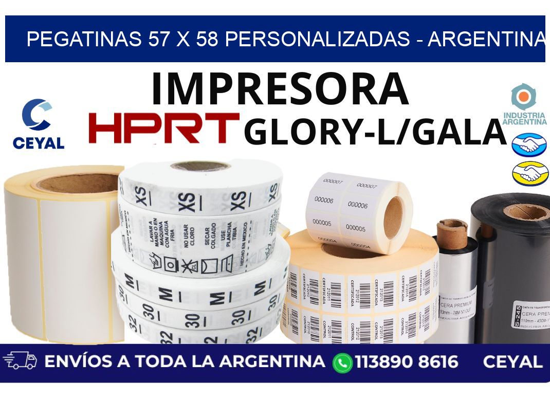 pegatinas 57 x 58 personalizadas – Argentina