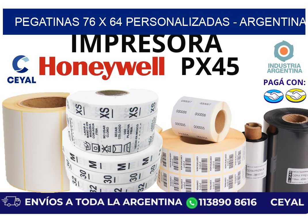 pegatinas 76 x 64 personalizadas - Argentina