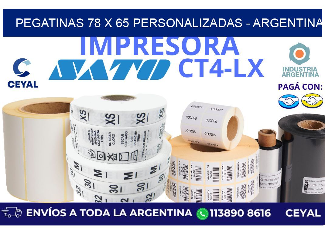 pegatinas 78 x 65 personalizadas – Argentina