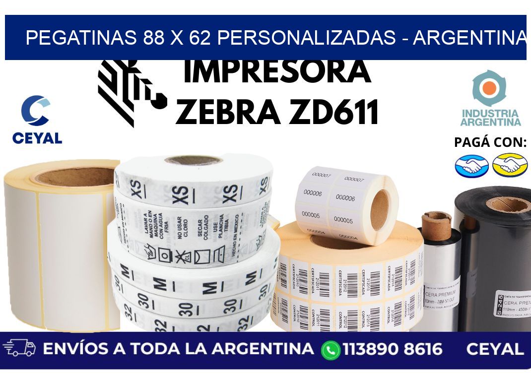 pegatinas 88 x 62 personalizadas - Argentina