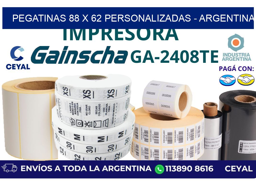 pegatinas 88 x 62 personalizadas – Argentina