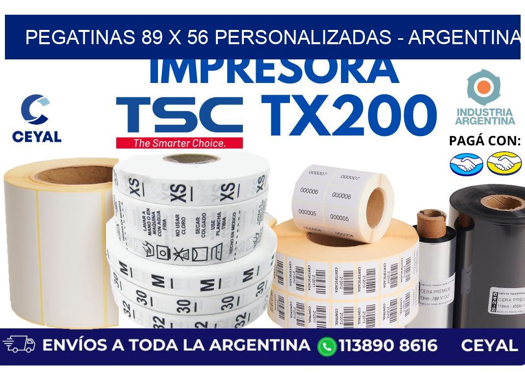 pegatinas 89 x 56 personalizadas - Argentina