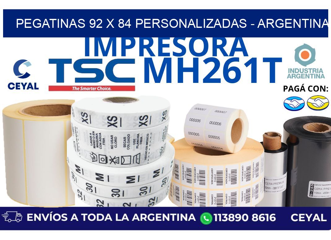 pegatinas 92 x 84 personalizadas – Argentina
