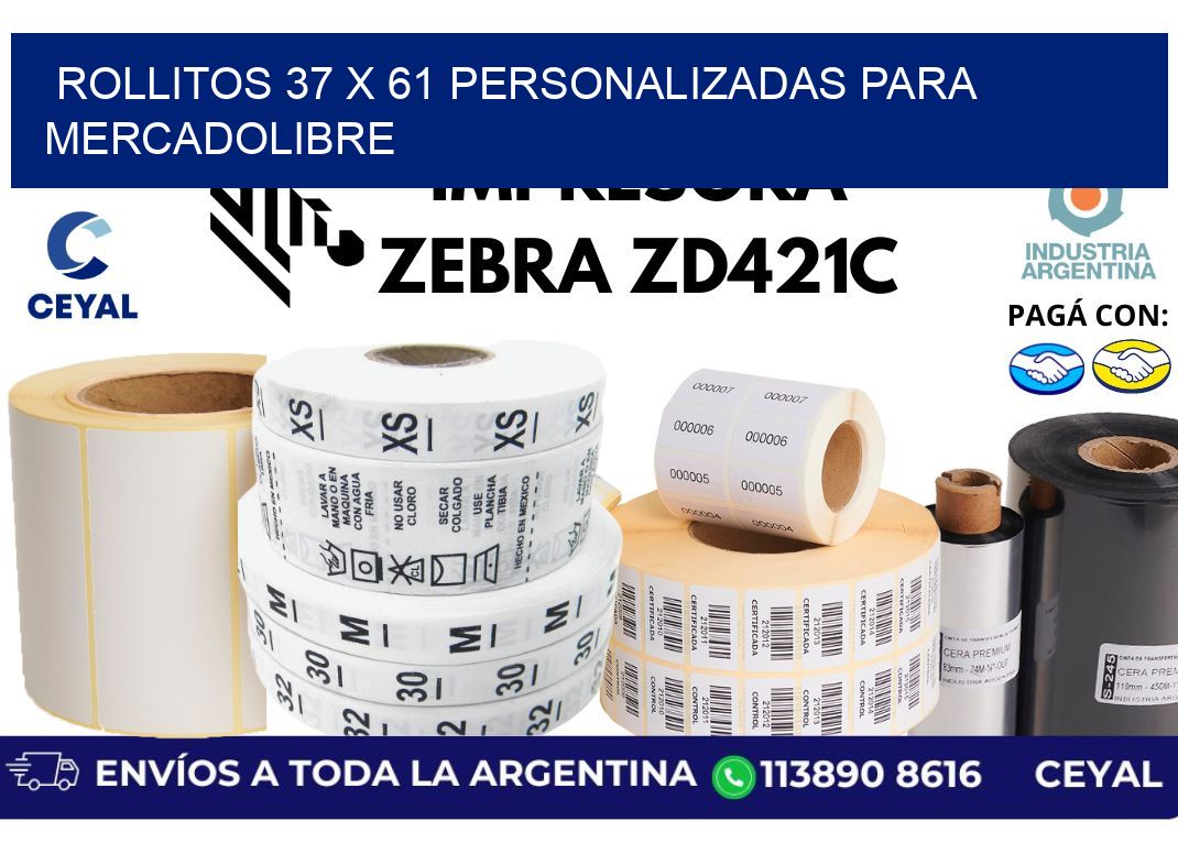 rollitos 37 x 61 personalizadas para mercadolibre