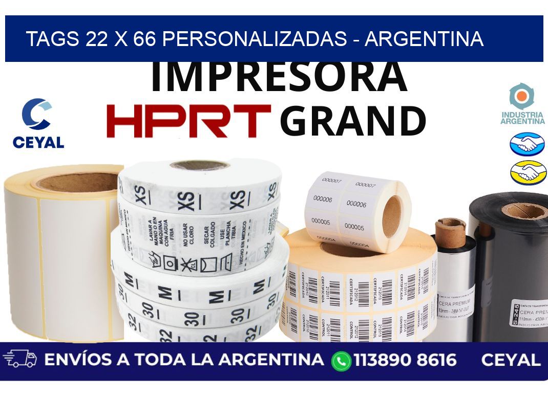 tags 22 x 66 personalizadas - Argentina