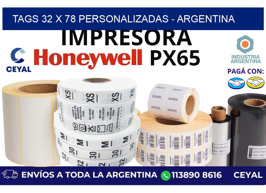 tags 32 x 78 personalizadas - Argentina