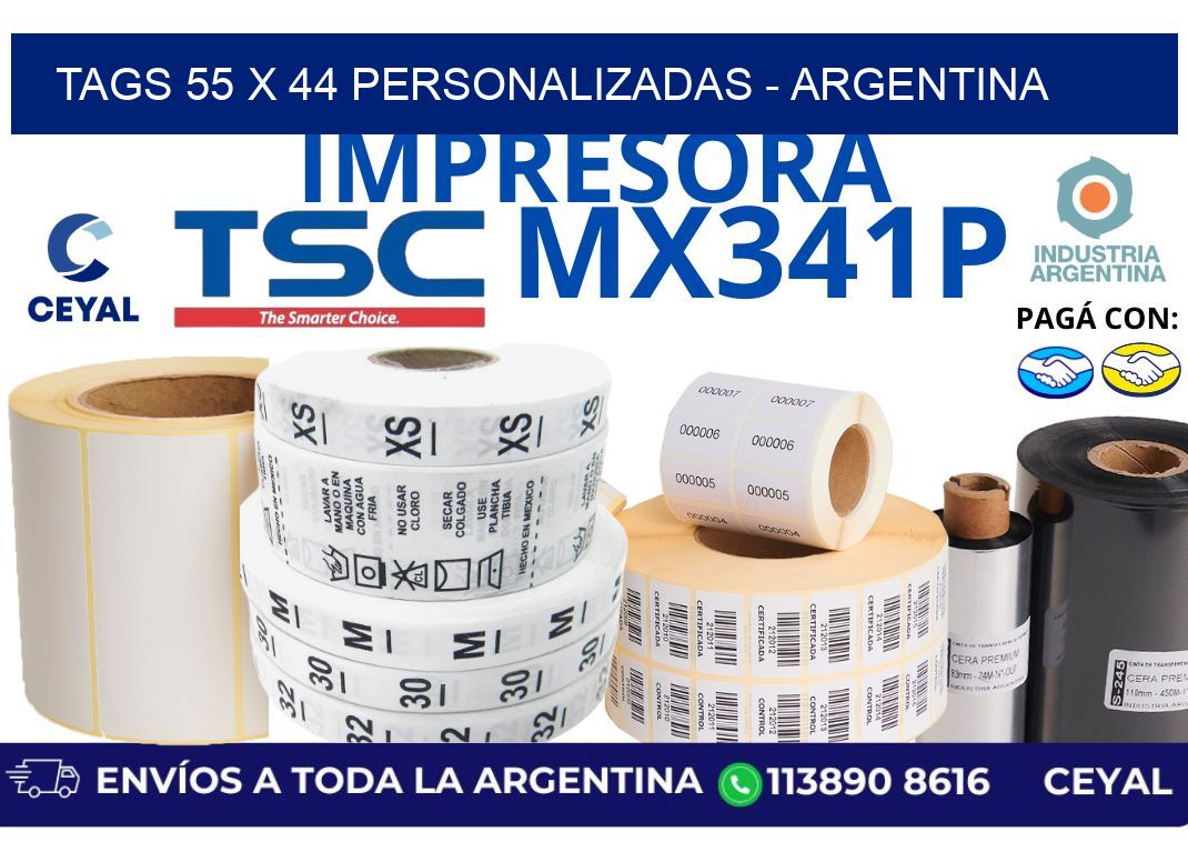 tags 55 x 44 personalizadas – Argentina