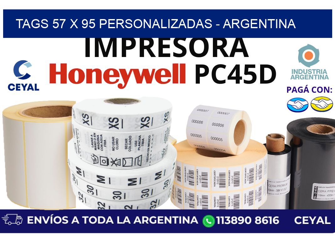 tags 57 x 95 personalizadas - Argentina