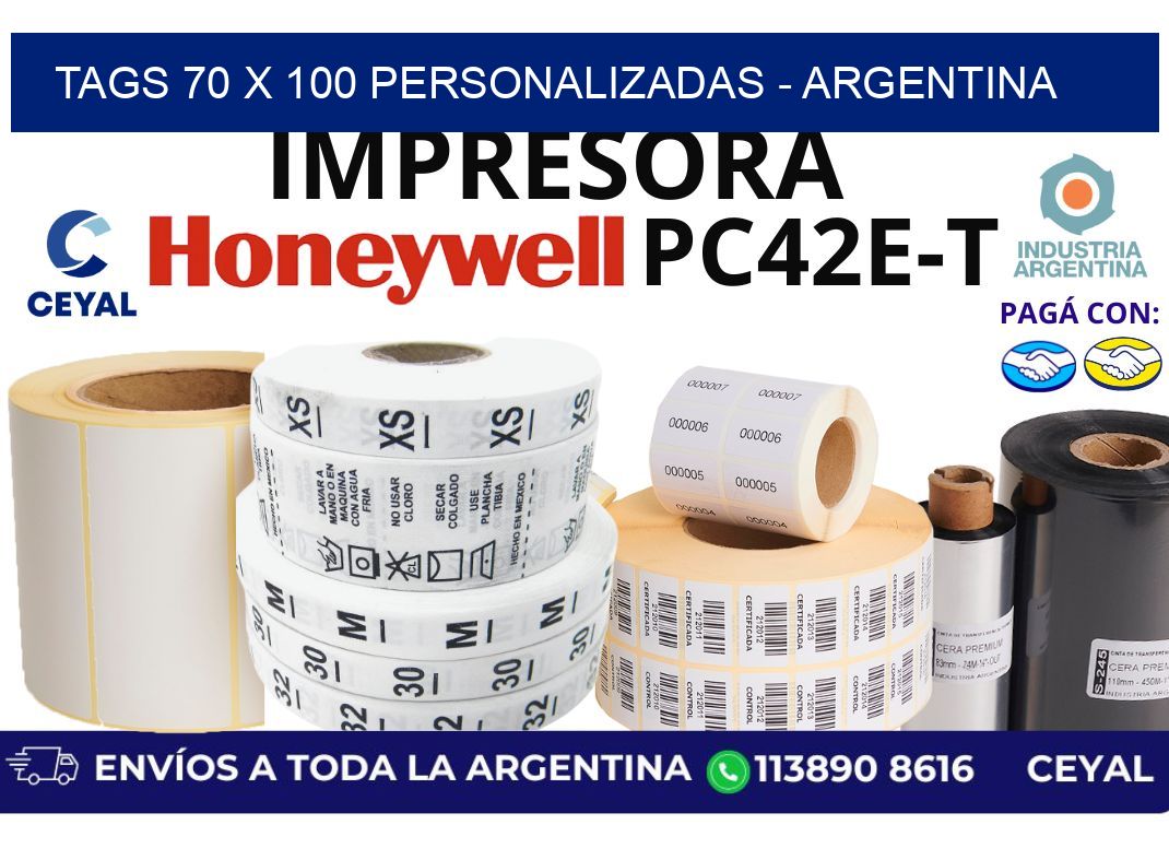 tags 70 x 100 personalizadas - Argentina