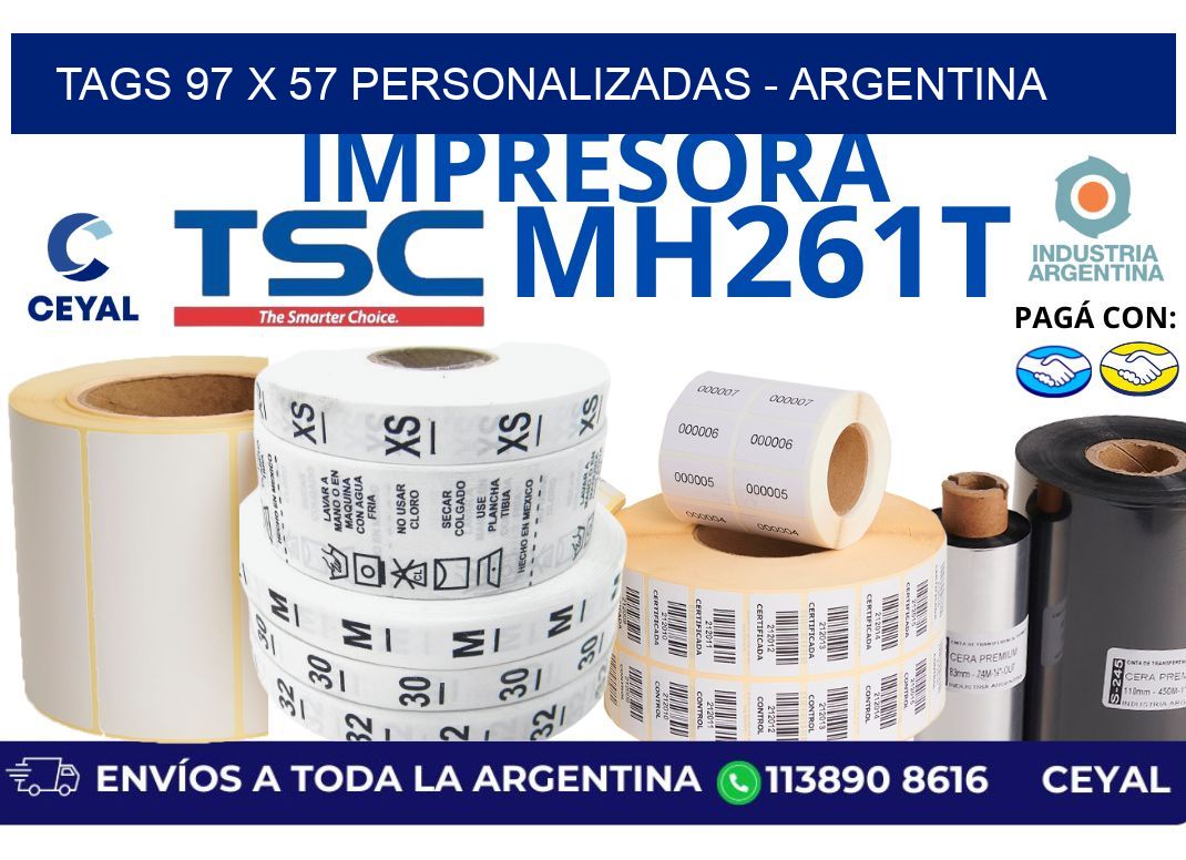 tags 97 x 57 personalizadas – Argentina