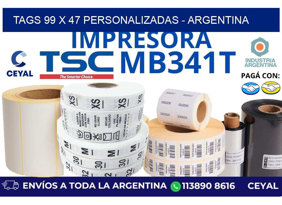 tags 99 x 47 personalizadas – Argentina