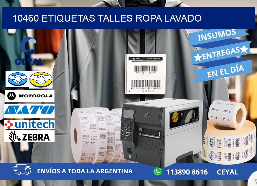 10460 ETIQUETAS TALLES ROPA LAVADO