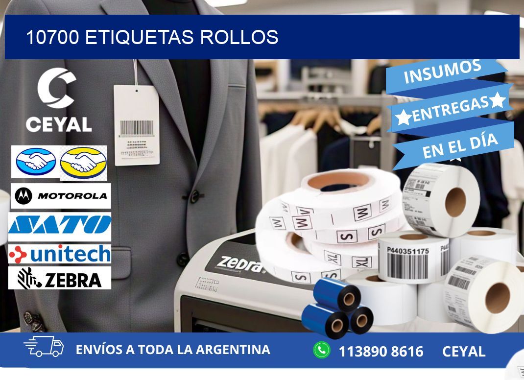 10700 etiquetas rollos