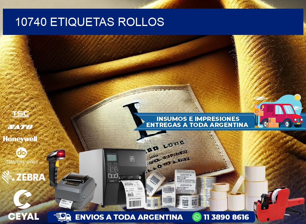 10740 etiquetas rollos