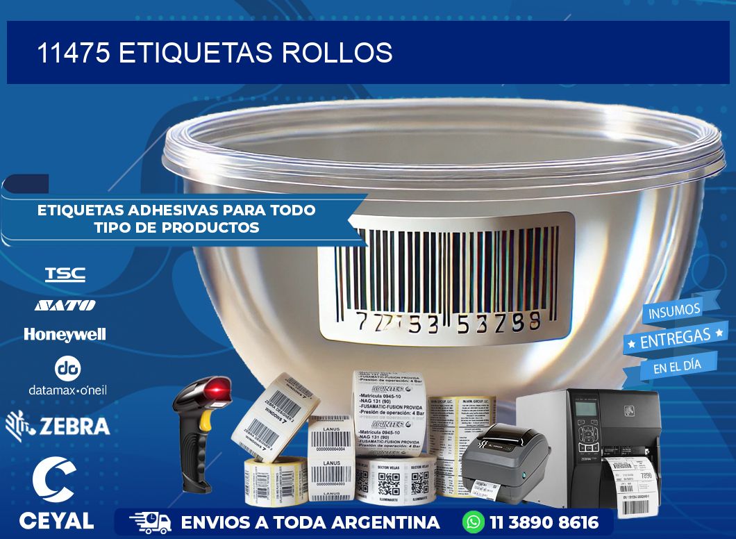 11475 etiquetas rollos