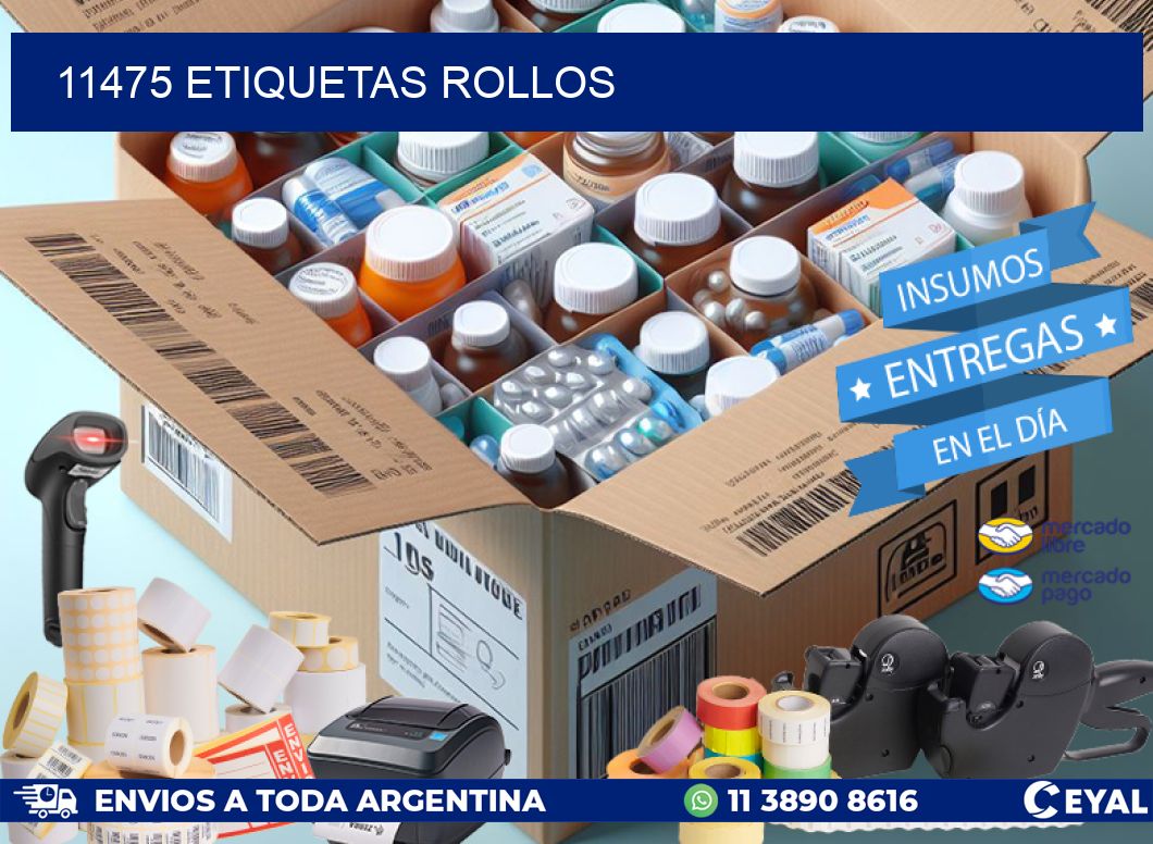 11475 etiquetas rollos