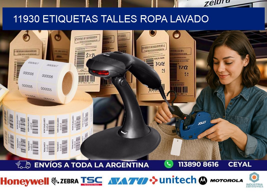 11930 ETIQUETAS TALLES ROPA LAVADO