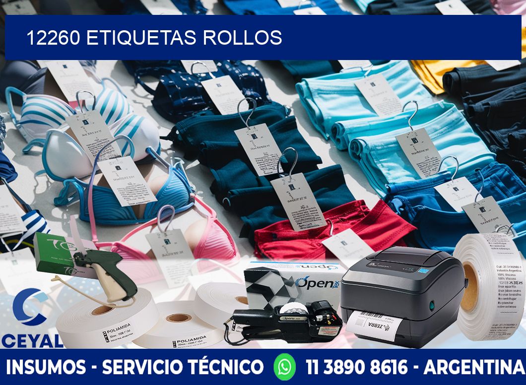 12260 etiquetas rollos