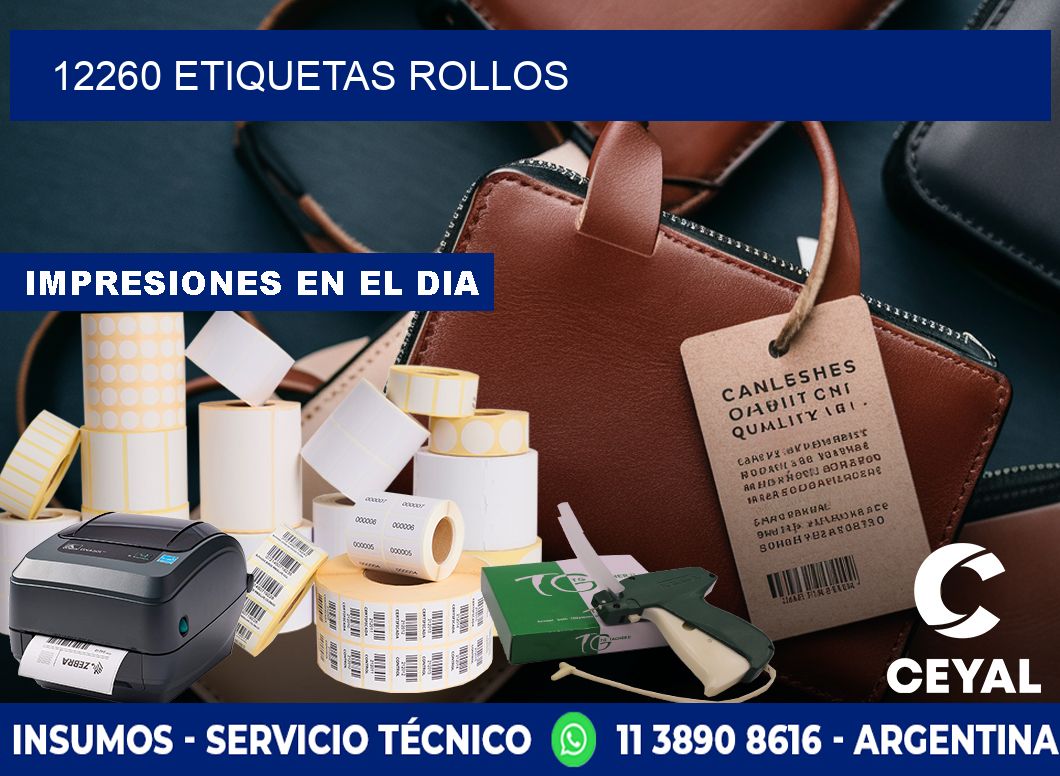 12260 etiquetas rollos
