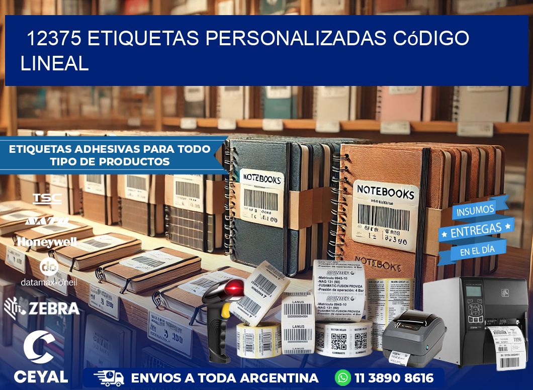 12375 Etiquetas personalizadas código lineal
