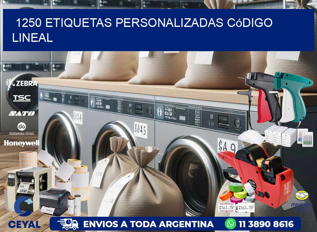 1250 Etiquetas personalizadas código lineal