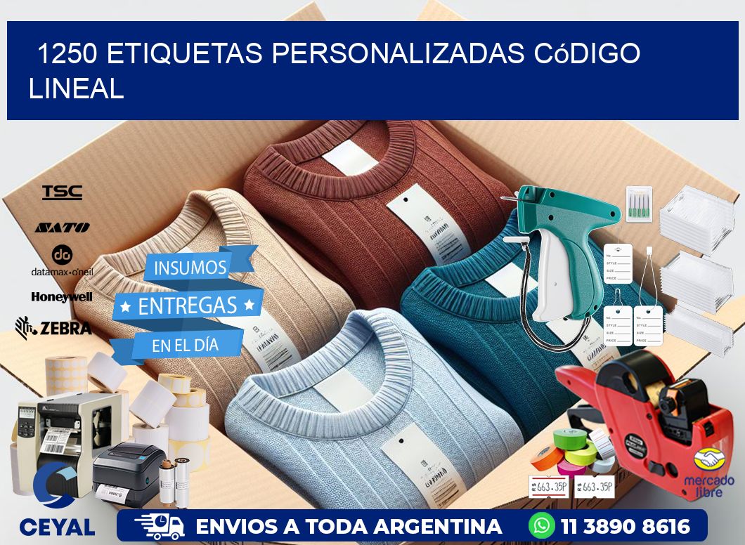 1250 Etiquetas personalizadas código lineal