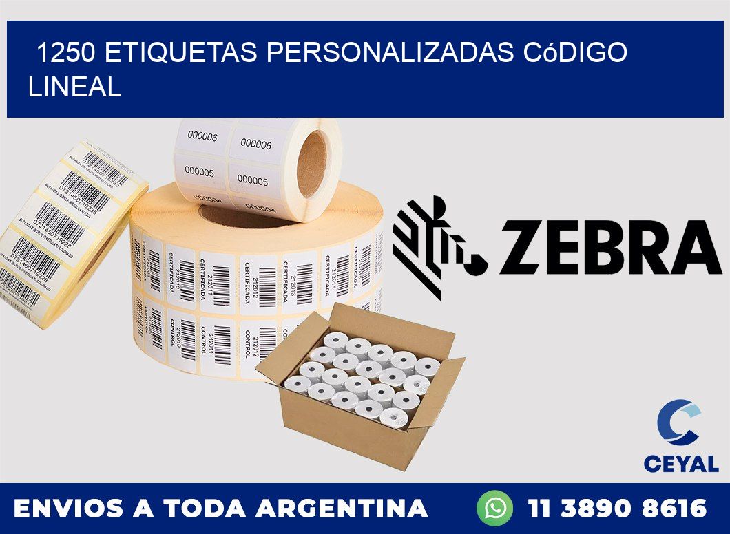 1250 Etiquetas personalizadas código lineal
