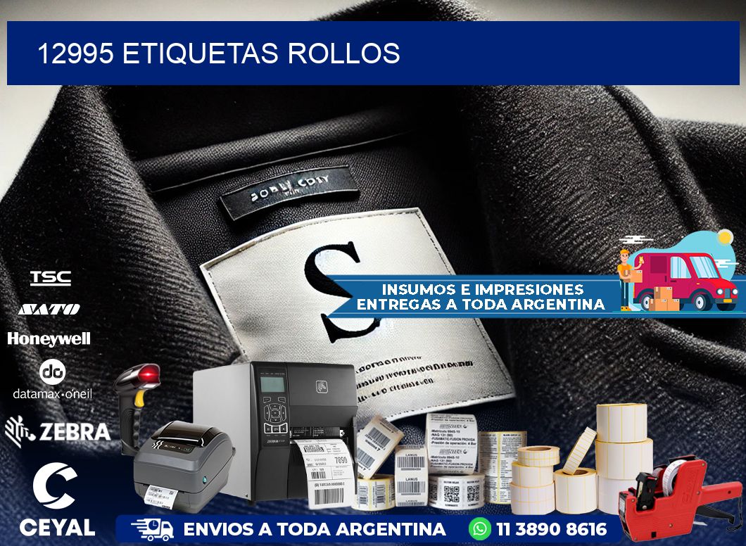 12995 etiquetas rollos