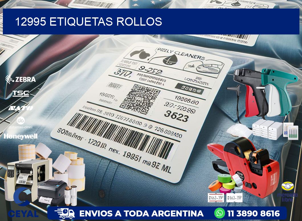 12995 etiquetas rollos