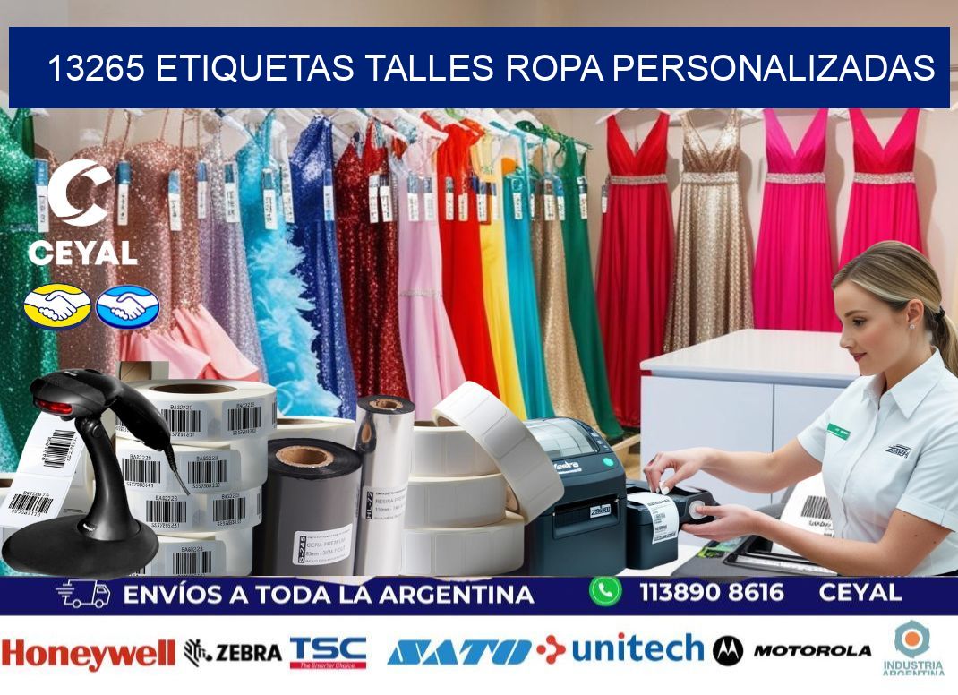13265 ETIQUETAS TALLES ROPA PERSONALIZADAS