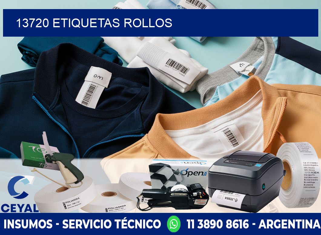 13720 etiquetas rollos