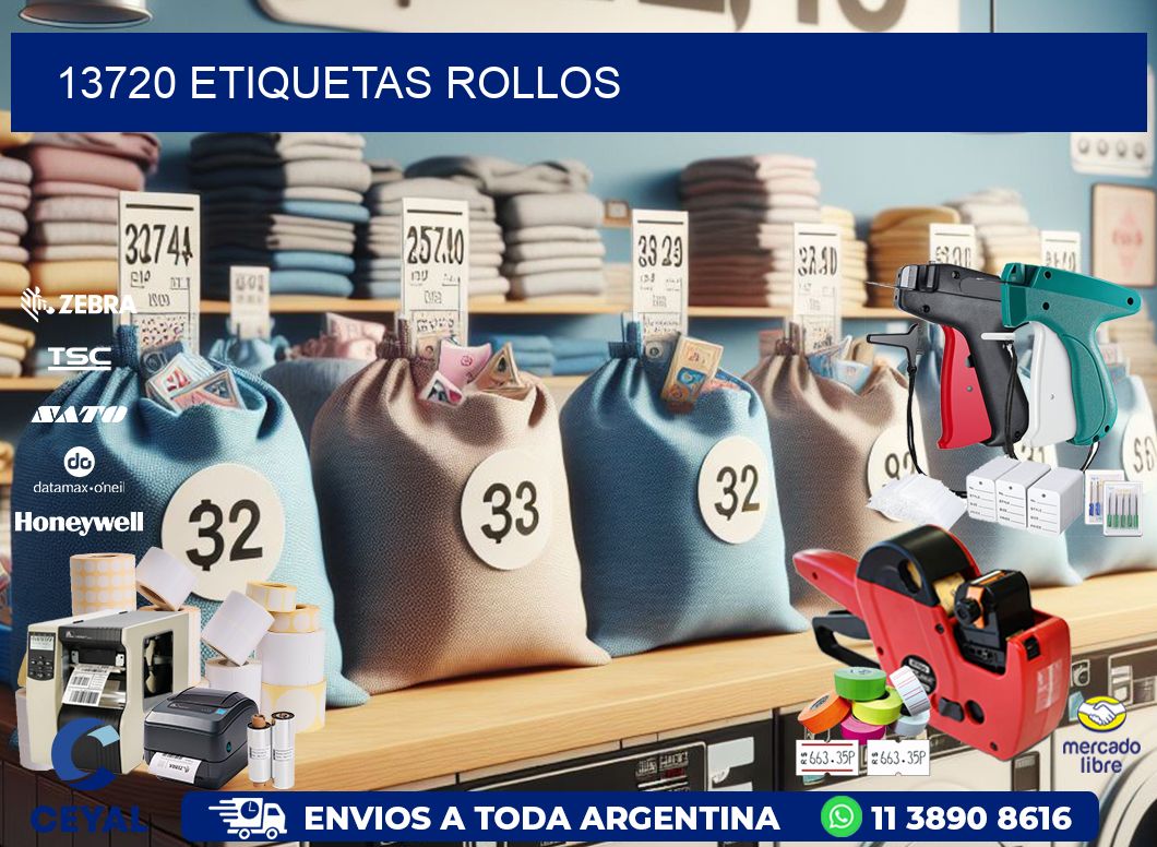 13720 etiquetas rollos