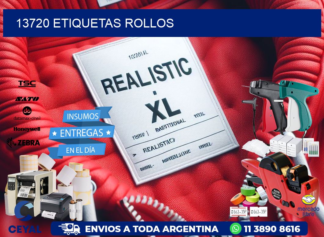 13720 etiquetas rollos