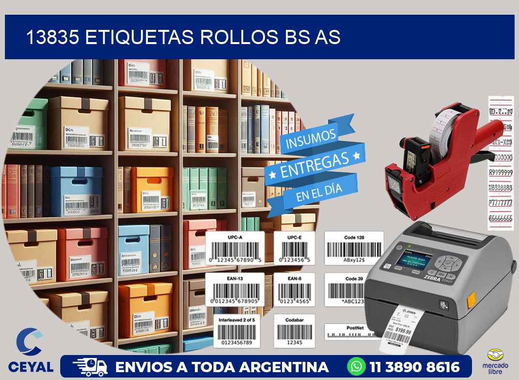 13835 etiquetas rollos BS AS