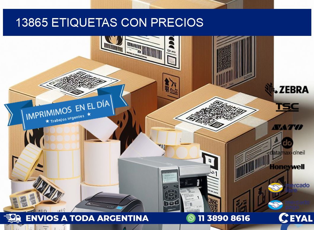 13865 etiquetas con precios