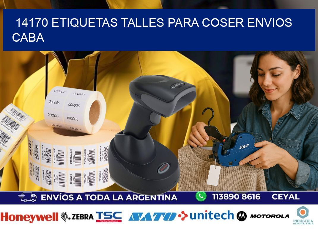 14170 ETIQUETAS TALLES PARA COSER ENVIOS CABA