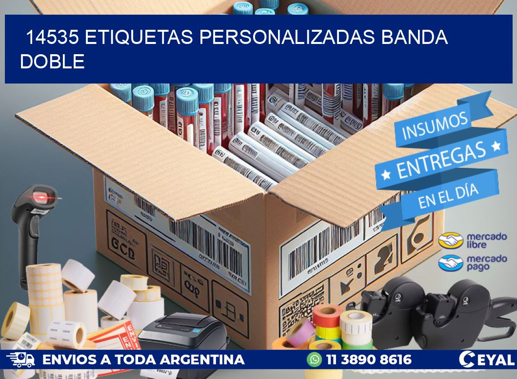 14535 Etiquetas personalizadas banda doble