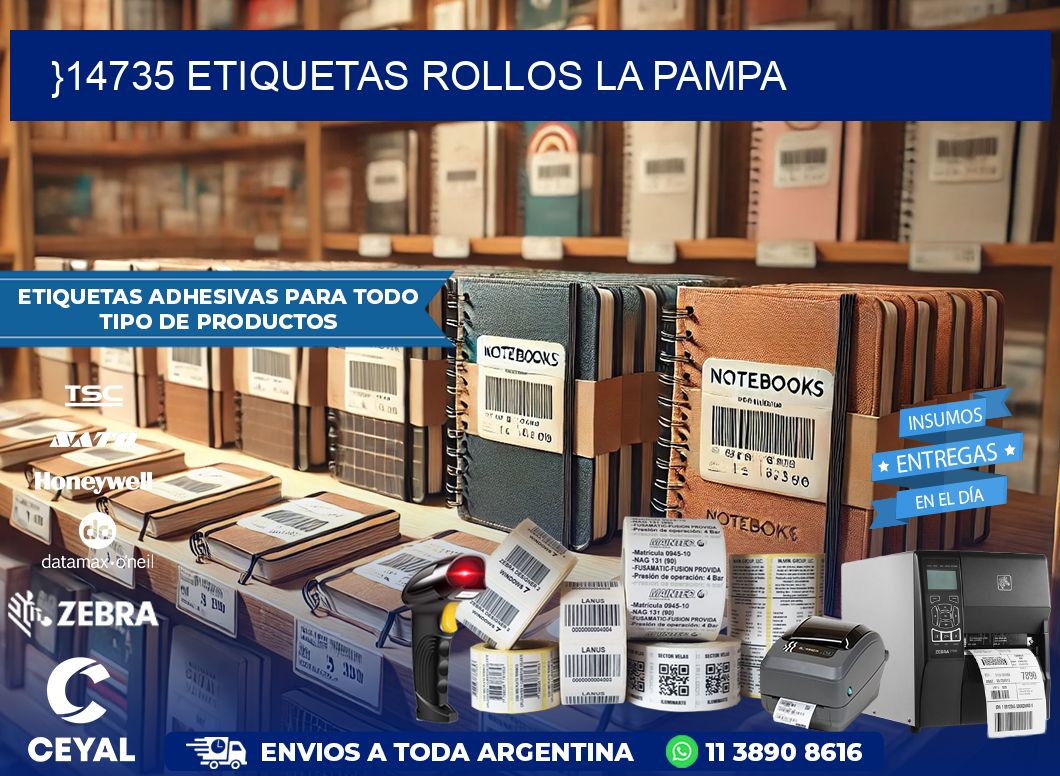 }14735 etiquetas rollos LA PAMPA