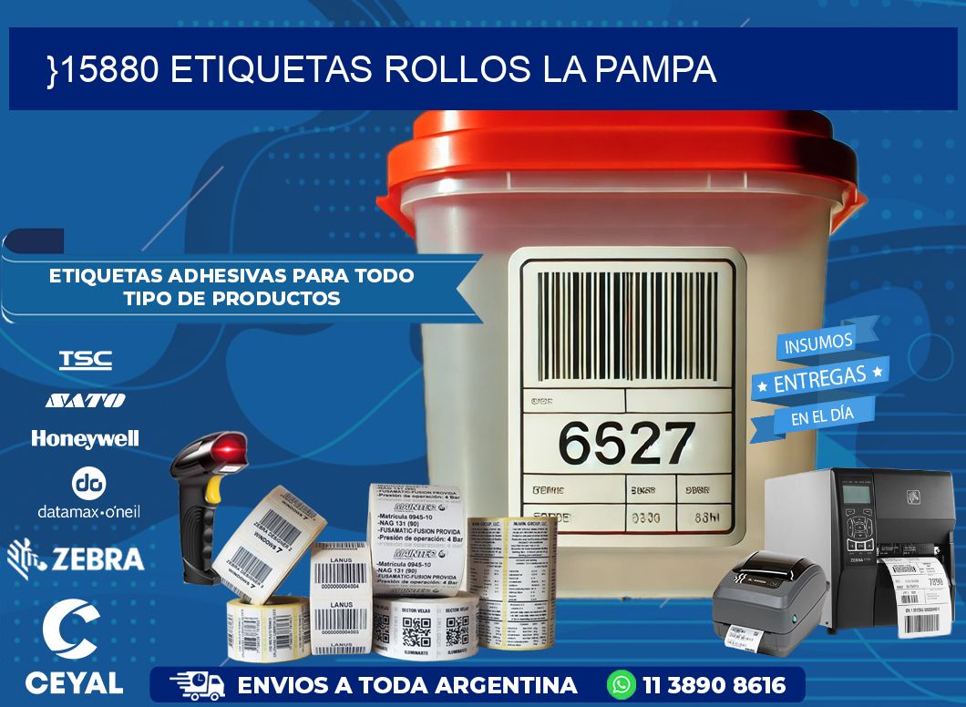 }15880 etiquetas rollos LA PAMPA