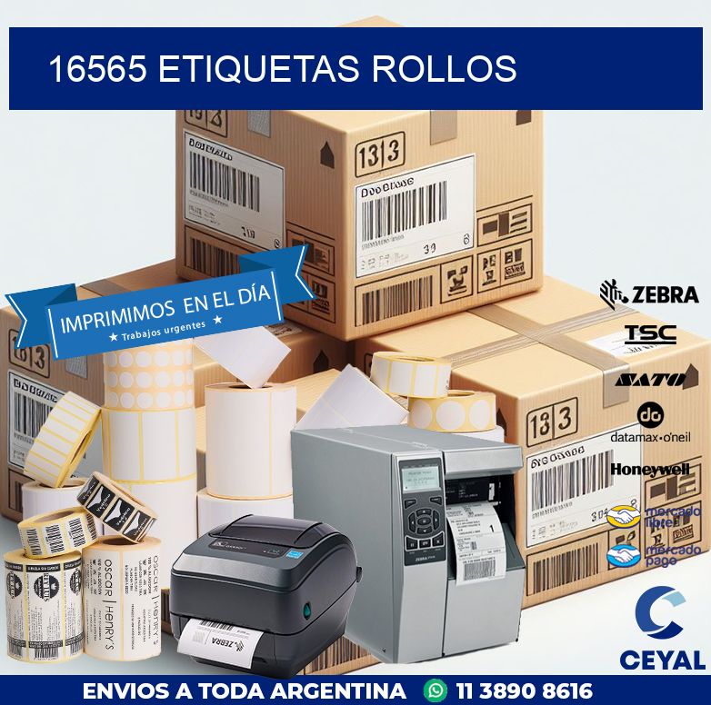 16565 etiquetas rollos
