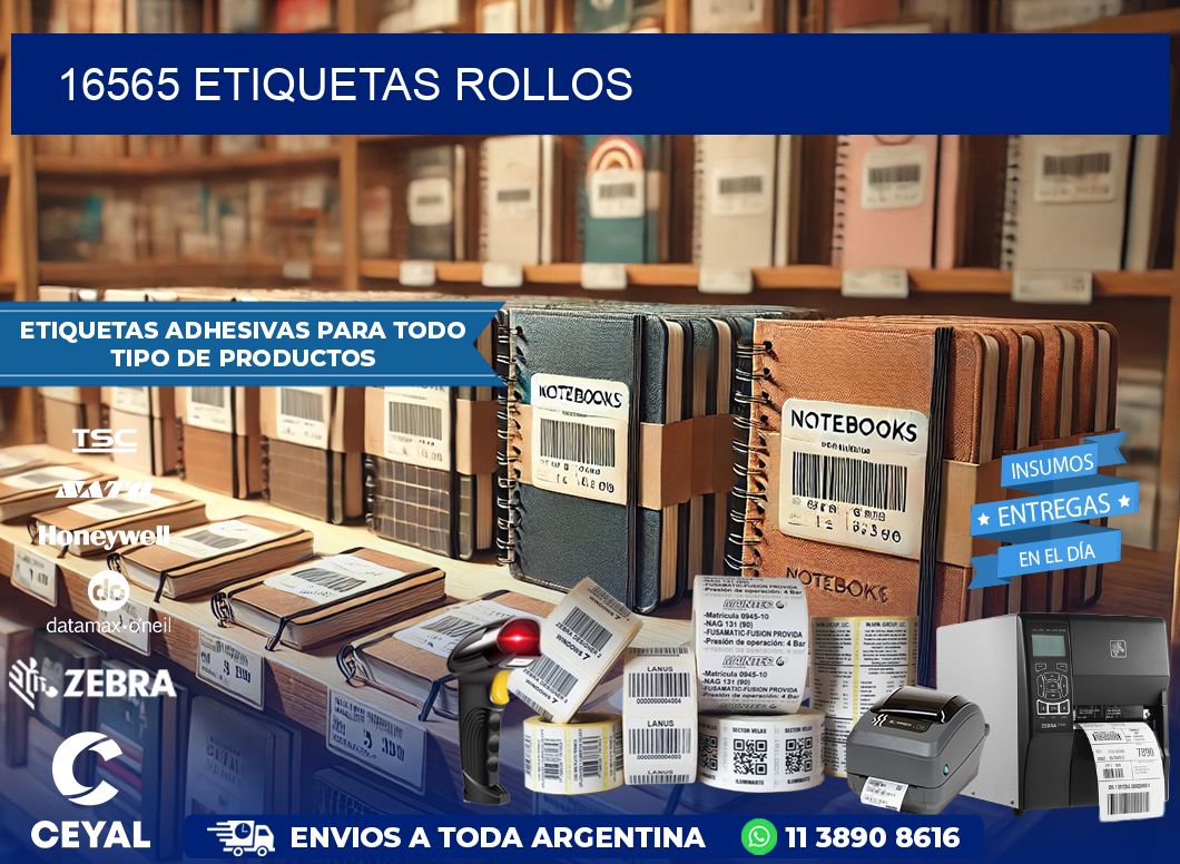 16565 etiquetas rollos
