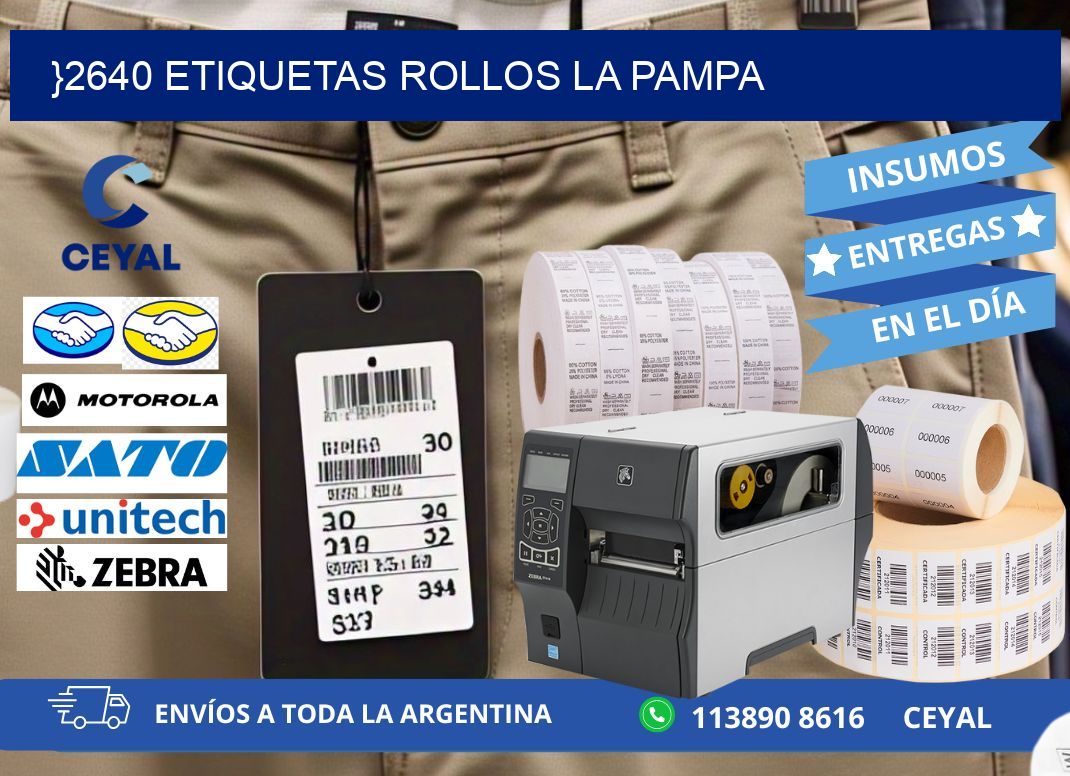 }2640 etiquetas rollos LA PAMPA