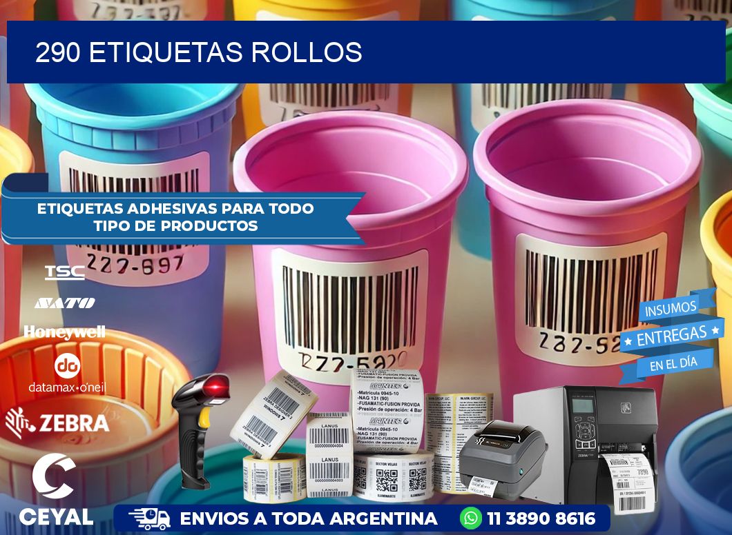 290 etiquetas rollos