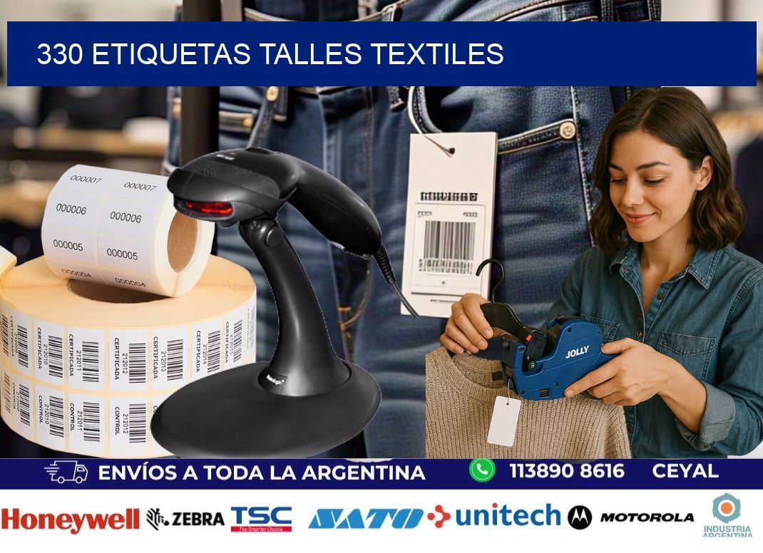 330 ETIQUETAS TALLES TEXTILES