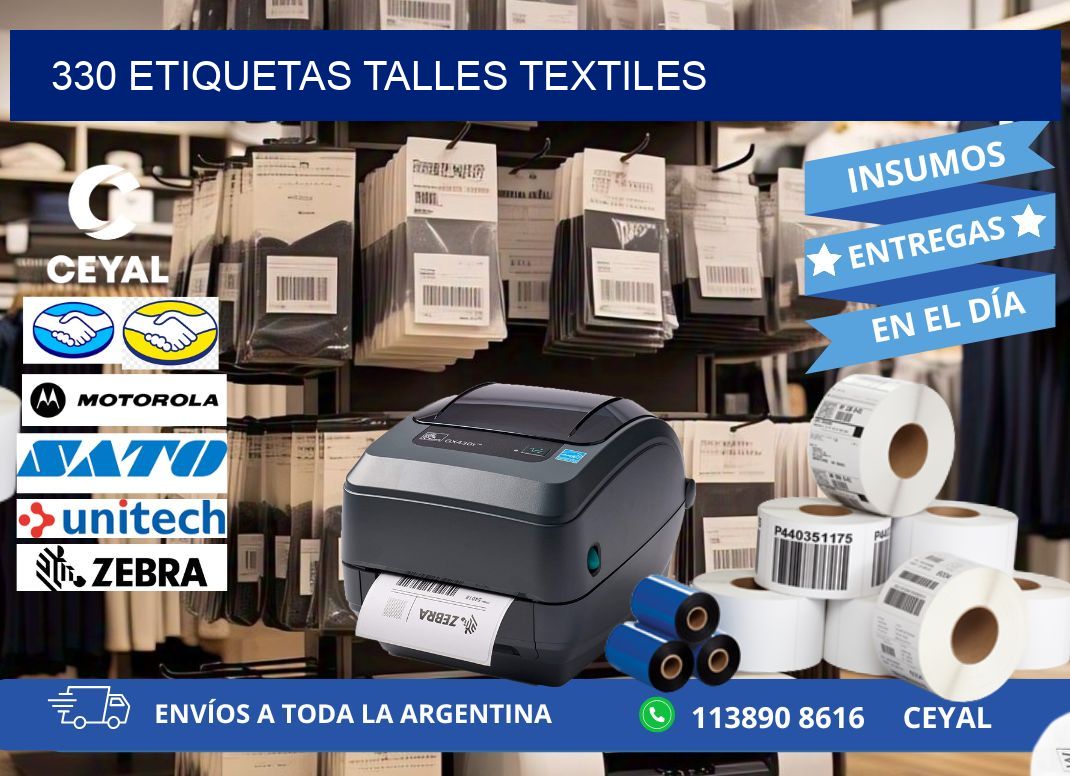 330 ETIQUETAS TALLES TEXTILES