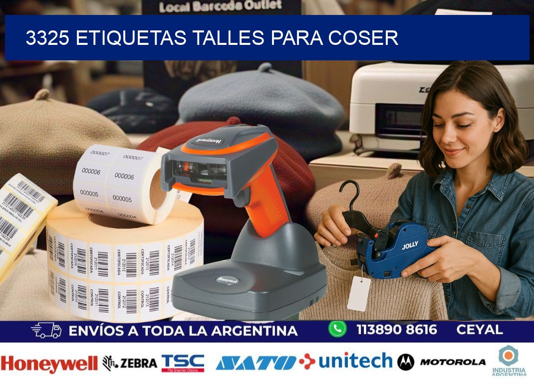 3325 ETIQUETAS TALLES PARA COSER