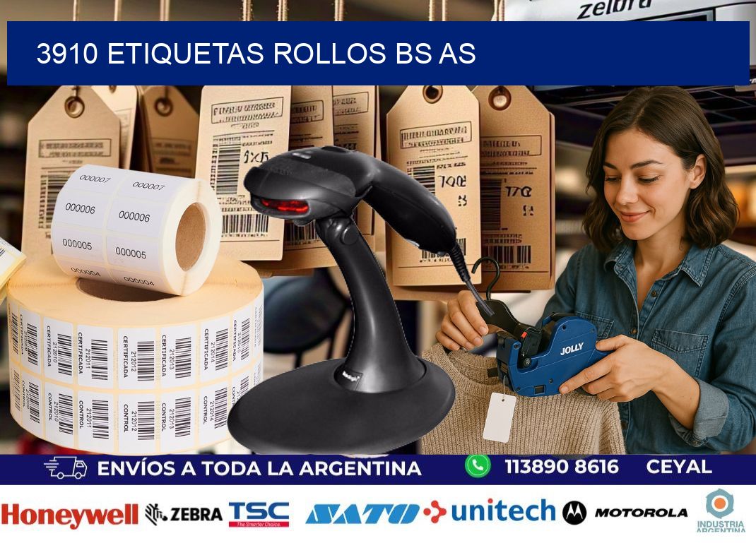 3910 etiquetas rollos BS AS