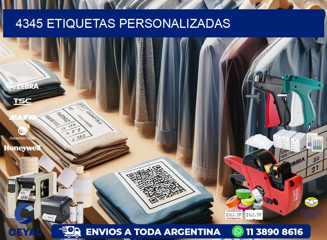 4345 Etiquetas personalizadas